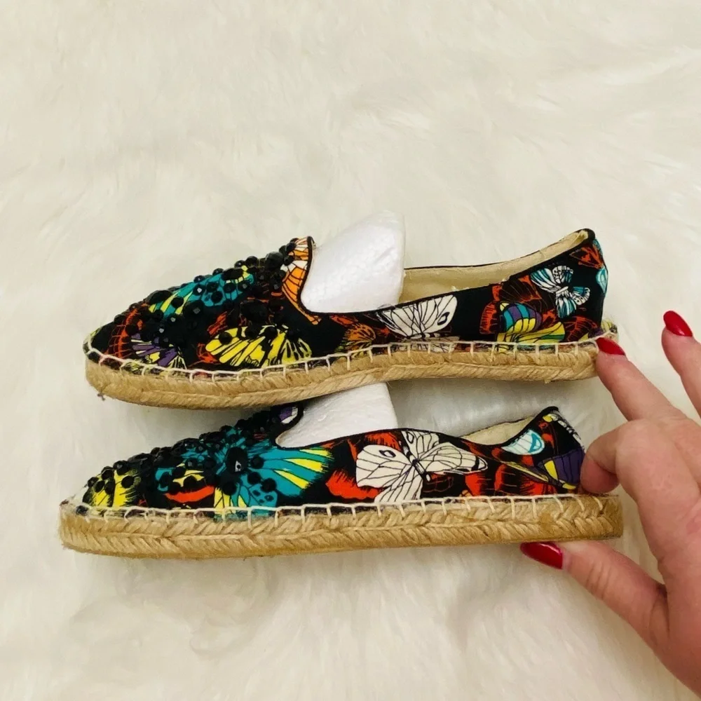 Head Over Heels by Dune Gesper studded espadrilles, Sz. 8